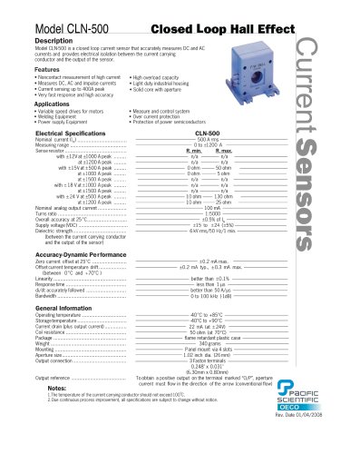 Closed Loop Current Sensors CLN-500