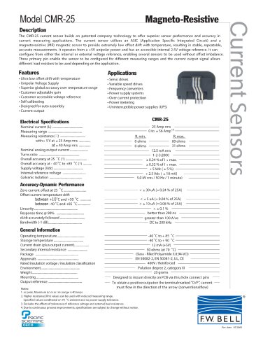 Magnetoresistive Current Sensor CMR-25 