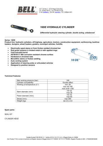 HYDRAULIC CYLINDERS 10DE DOUBLE ACTING