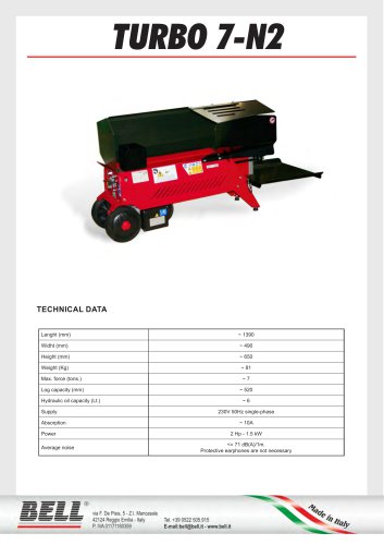 LOG SPLITTERS - TURBO 7 N