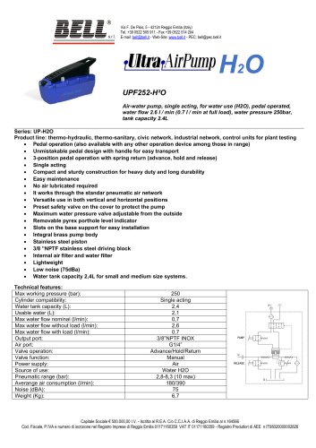 UP SERIES - UPF WATER USE H2O