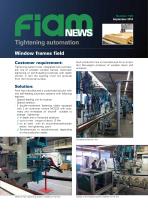 Automatic tightening of self-threading bushings on window frames