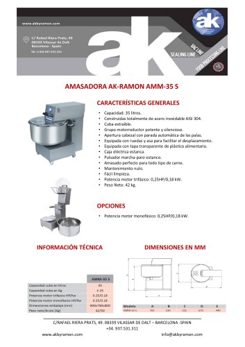 AMASADORA AK-RAMON AMM-35 S