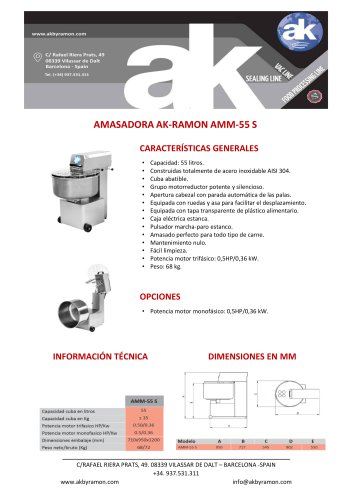 AMASADORA AK-RAMON AMM-55 S