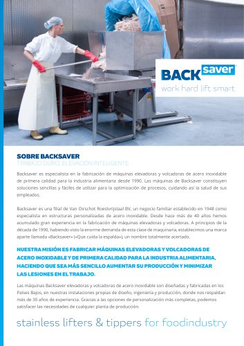 BACKSAVER General brochure