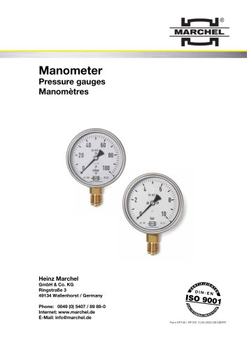 Manometer Pressure gauges