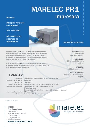 MARELEC PR1 Impresora