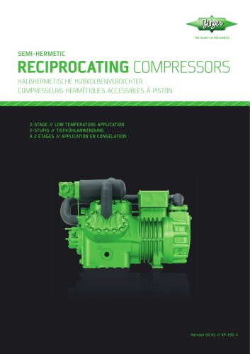 Semi-hermetic reciprocating compressors 2-stage KP-150-4