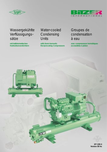 Water-cooled Condensing Units with Semi-hermetic Recip. Compr. KP-220-4