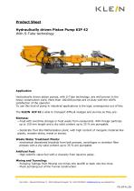 Hydraulically driven Piston Pump KIP 42