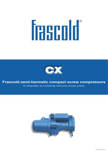 CX - Frascold semi-hermetic compact screw compressors