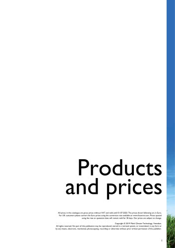 Products and prices