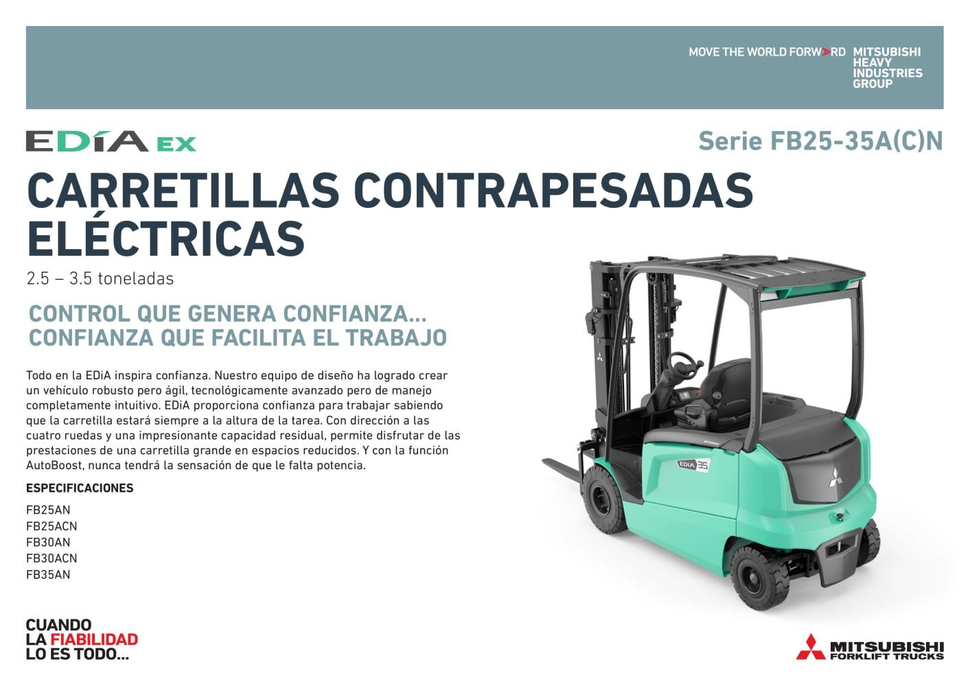 EDiA EX FB25-35A(C)N series - Mitsubishi Forklift Trucks