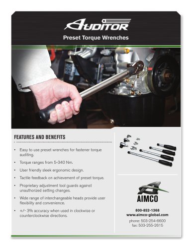 Auditor Preset Torque Wrenches