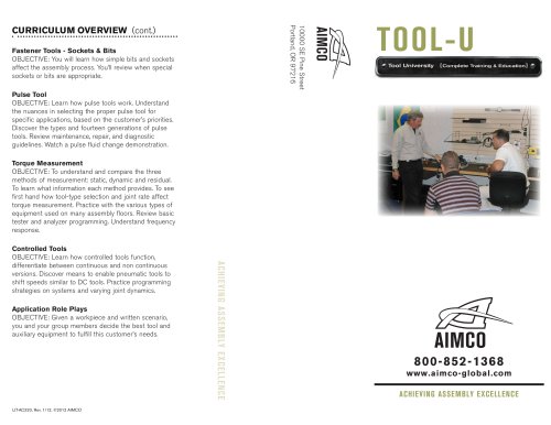 Tool University Brochure