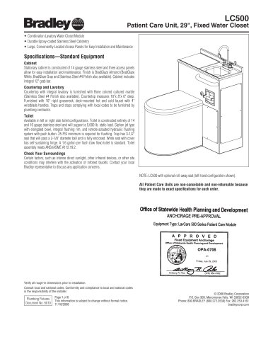 Lavatory/Water Closet Comby  Model LC500