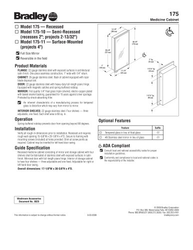 Multi-Purpose Unit  Model 175, 175-10, 175-11