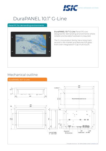 DuraPANEL 10.1” G-Line