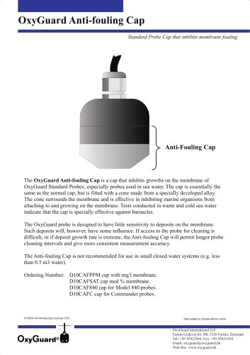 Anti – fouling Cap