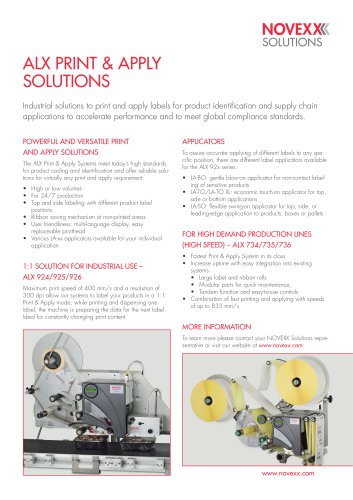 ALX 92x series product brochure