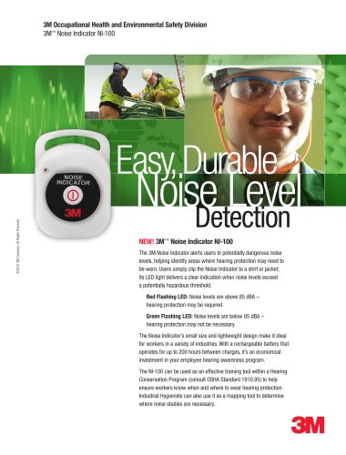 3M Noise Indicator NI-100 Brochure