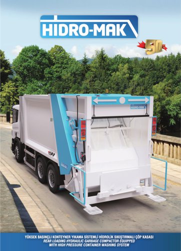 Rear Loaded Garbage Truck Body with Container Washing System