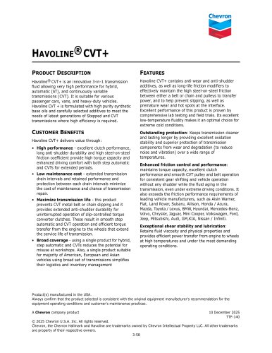 HAVOLINE&reg; CVT+
