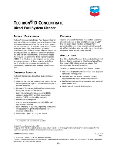 TECHRON&reg; D CONCENTRATE