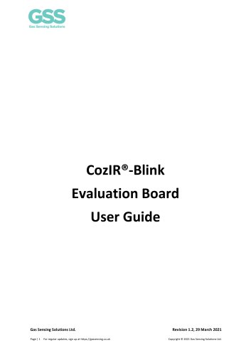 CozIR-Blink Sensor Evaluation Board User Guide