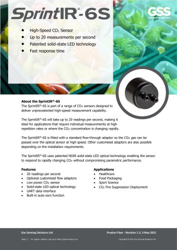 SprintIR-6S Product Flyer