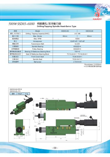 CNC Drilling Tapping Spindle - Foot Mount