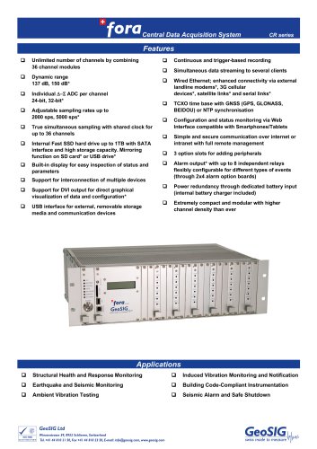 fora - CR series central data acquisition