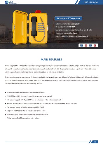 JR101-FK-L-4G Specification