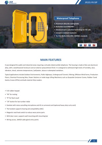 JR101-FK-SIP Specification