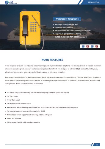 JR103-FK-AL Specification