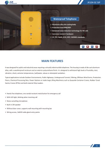 JR104-SC-SIP Specification