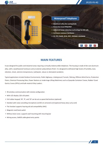 JR105-FK-4G Specification