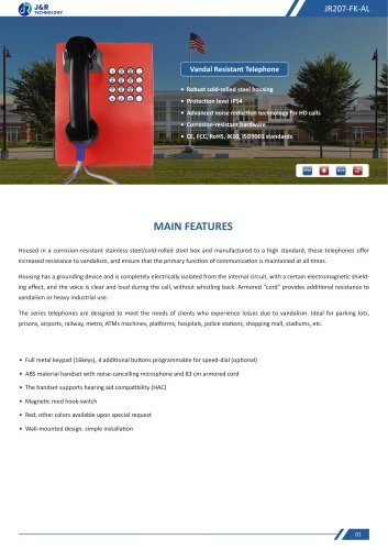 JR207-FK-AL Specification