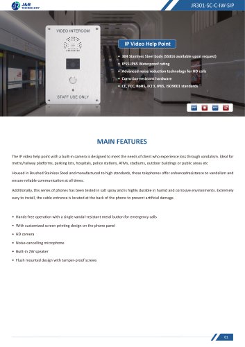 JR301-SC-C-IW-SIP Specification