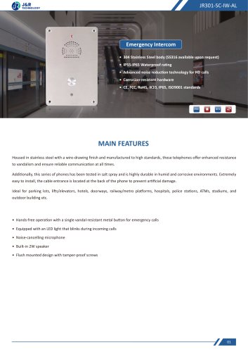 JR301-SC-IW-AL Specification