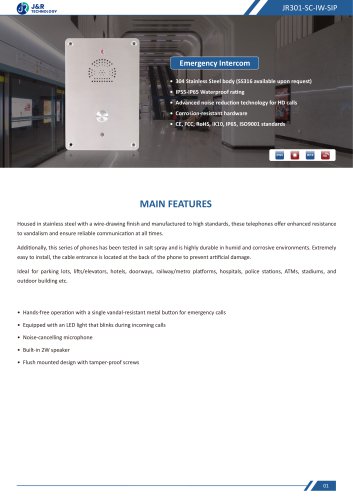 JR301-SC-IW-SIP Specification