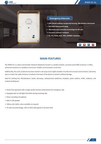 JR305-SC-AL Specification