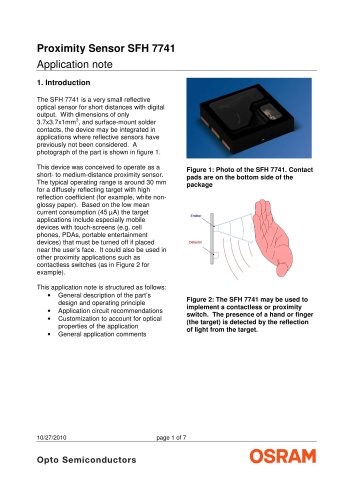 Proximity Sensor SFH 7741