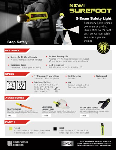 new! Surefoot 2-Beam Safety Light