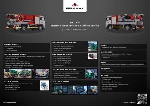 S-Combi combined sewer jetting and vacuum vehicle