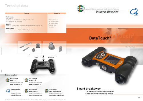 DataTouch3 Torque/angle Analyzer