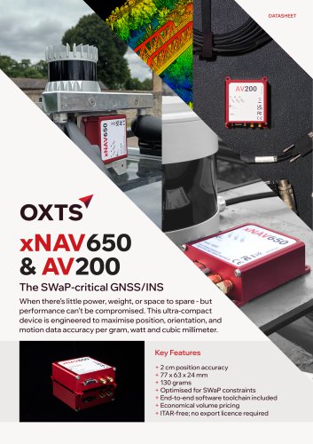 xNAV650/AV200 GNSS/INS