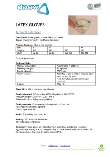 Latex gloves