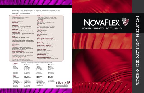 Novaflex Product Lines