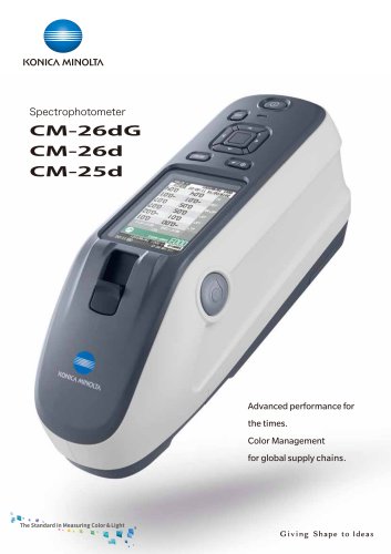 Portable Spectrophotometers CM-26dG / CM-26d / CM-25d